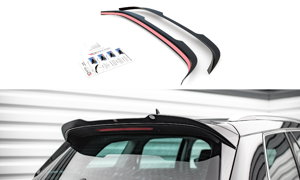 Spoiler CAP für Skoda Kodiaq Mk1 Facelift schwarz matt