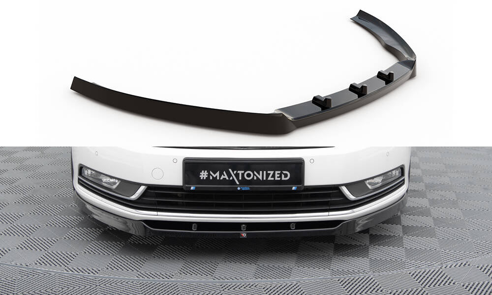 Front Ansatz V.1 für VW Passat B7 schwarz Hochglanz