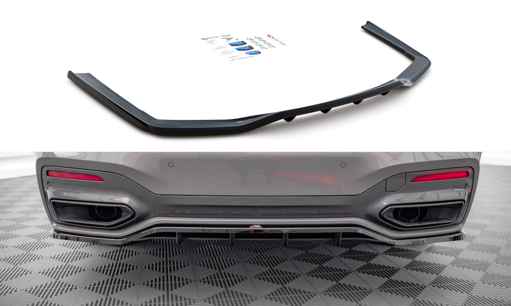 Mittlerer Cup Diffusor DTM Look Heck Ansatz für V.1 BMW 7 M-Paket G11 / G12 Facelift schwarz Hochglanz