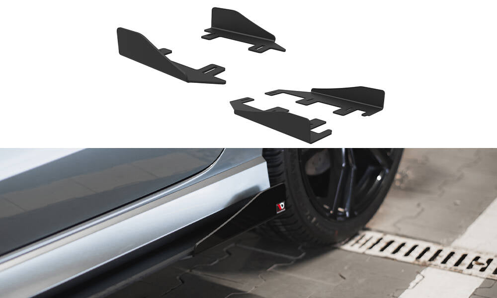 Seitenschweller Flaps für Audi S3 / A3 S-Line Limousine 8V schwarz Hochglanz