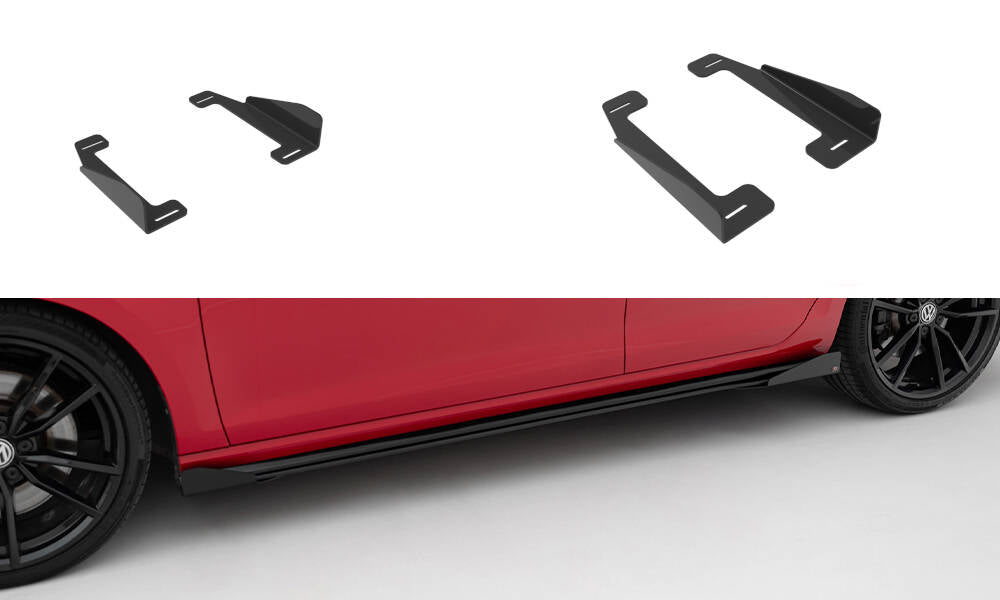 Seitenschweller Flaps für VW Golf R / R-Line Mk7 Facelift schwarz Hochglanz