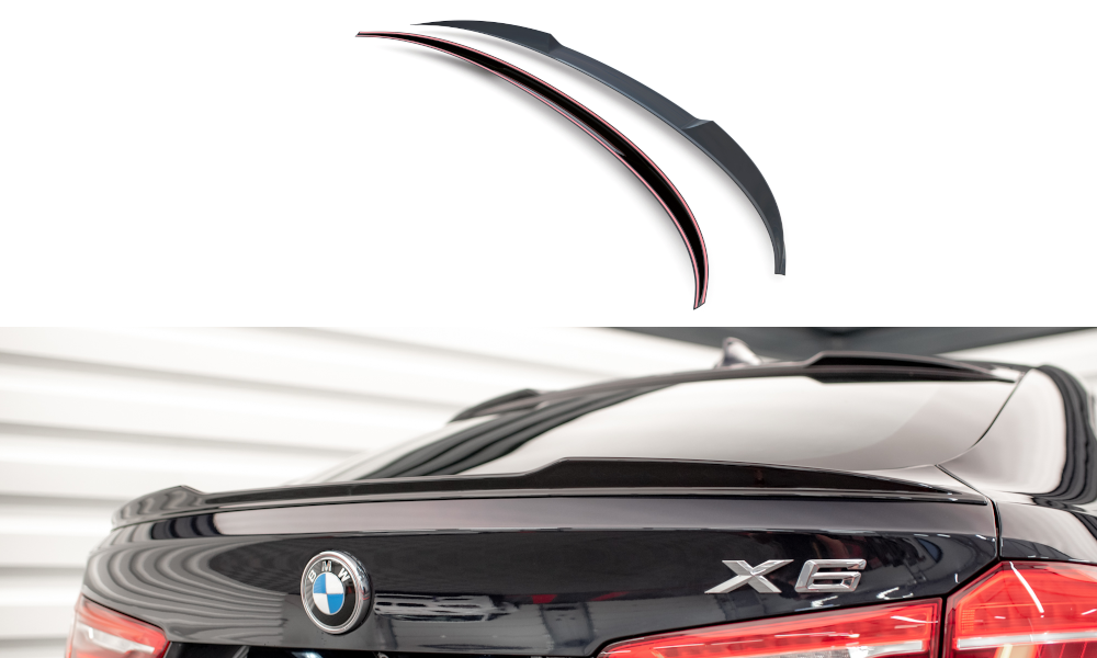 Spoiler CAP 3D für V.1 BMW X6 F16 M-Paket / X6 M F86 schwarz Hochglanz