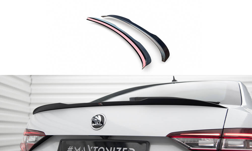 Spoiler CAP V.2 für Skoda Superb Liftback Mk3 / Mk3 Facelift schwarz Hochglanz