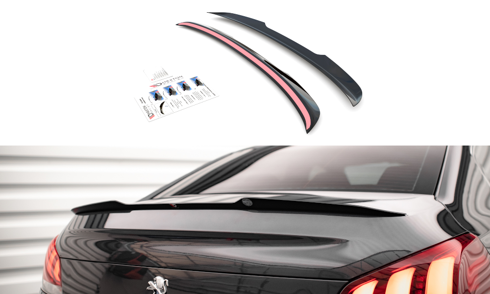 Spoiler CAP für Peugeot 508 GT Mk1 Facelift Carbon Look