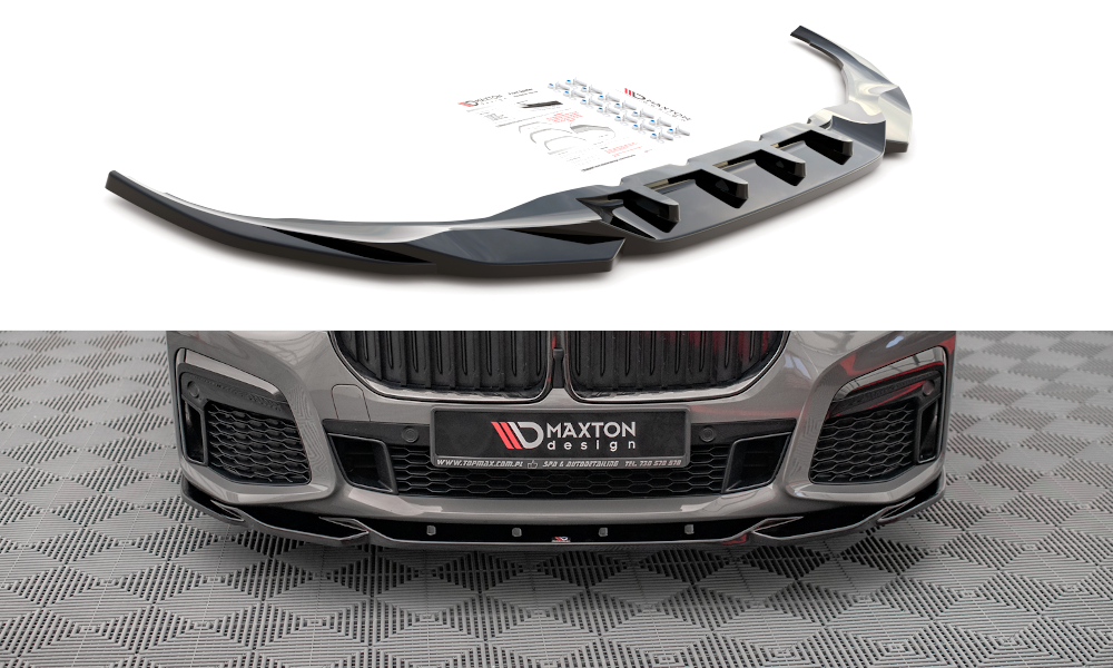 Front Ansatz V.2 für BMW 7 M-Paket G11 / G12 Facelift schwarz Hochglanz