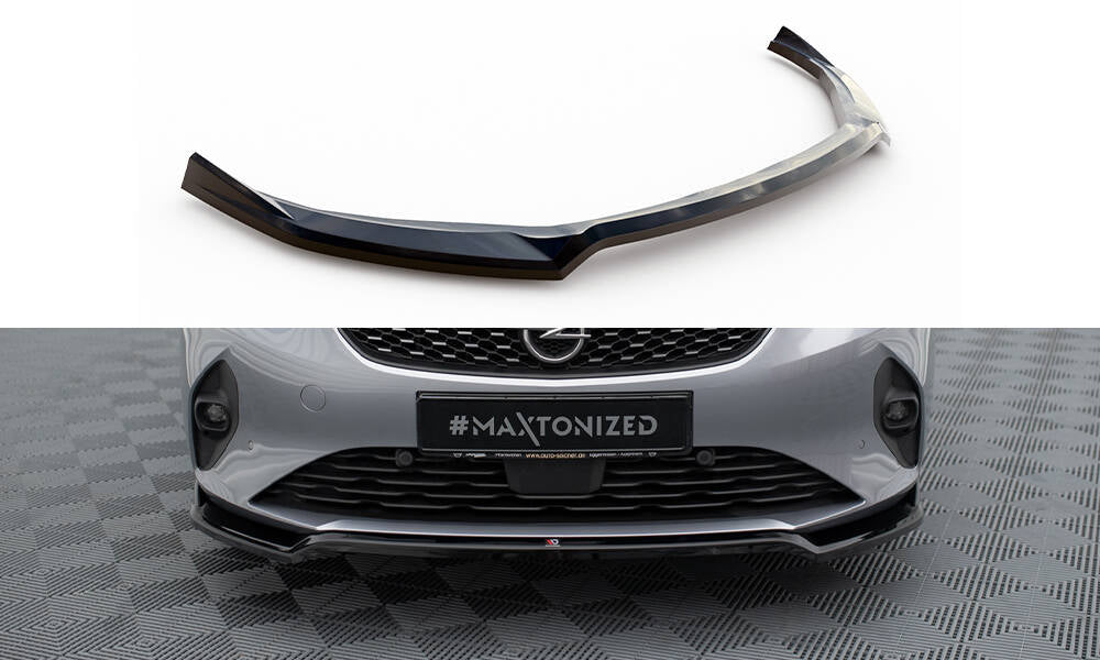Front Ansatz V.2 für Opel Corsa F ( Mk6) schwarz Hochglanz