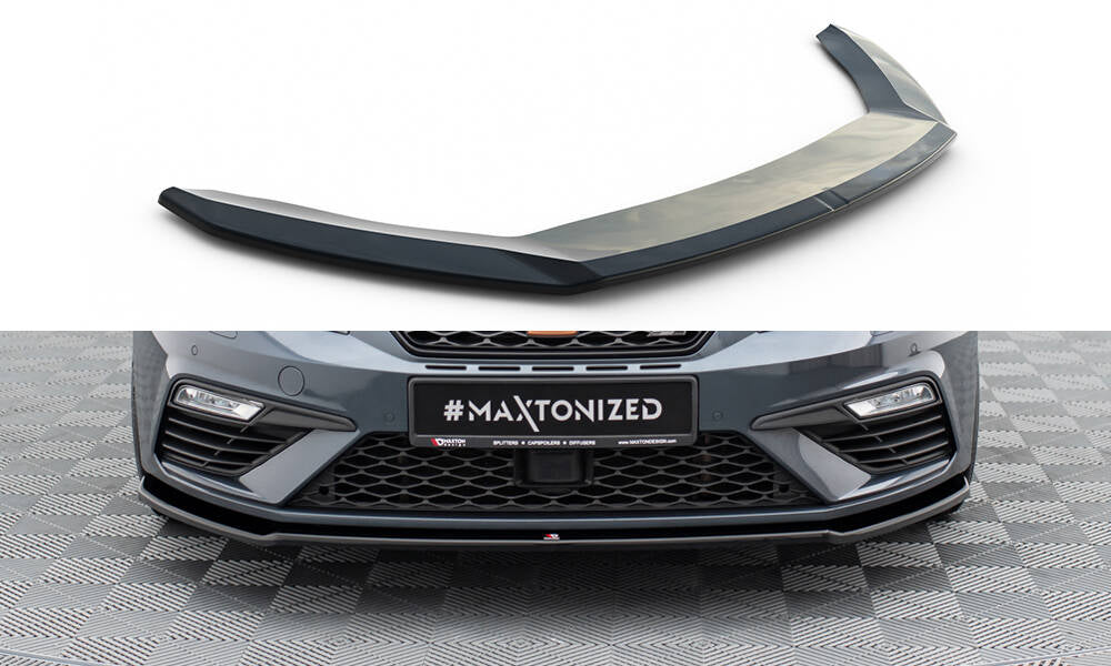 Front Ansatz V.2 für Seat Leon Cupra / FR Mk3 FL schwarz Hochglanz