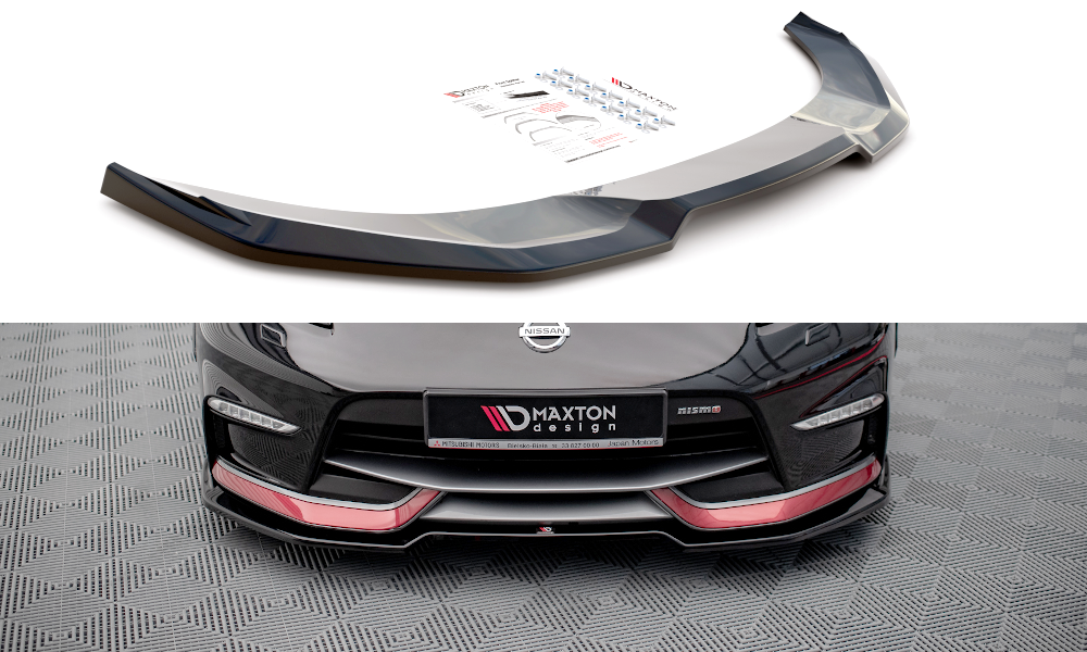 Front Ansatz V.3 für Nissan 370Z Nismo Facelift schwarz Hochglanz