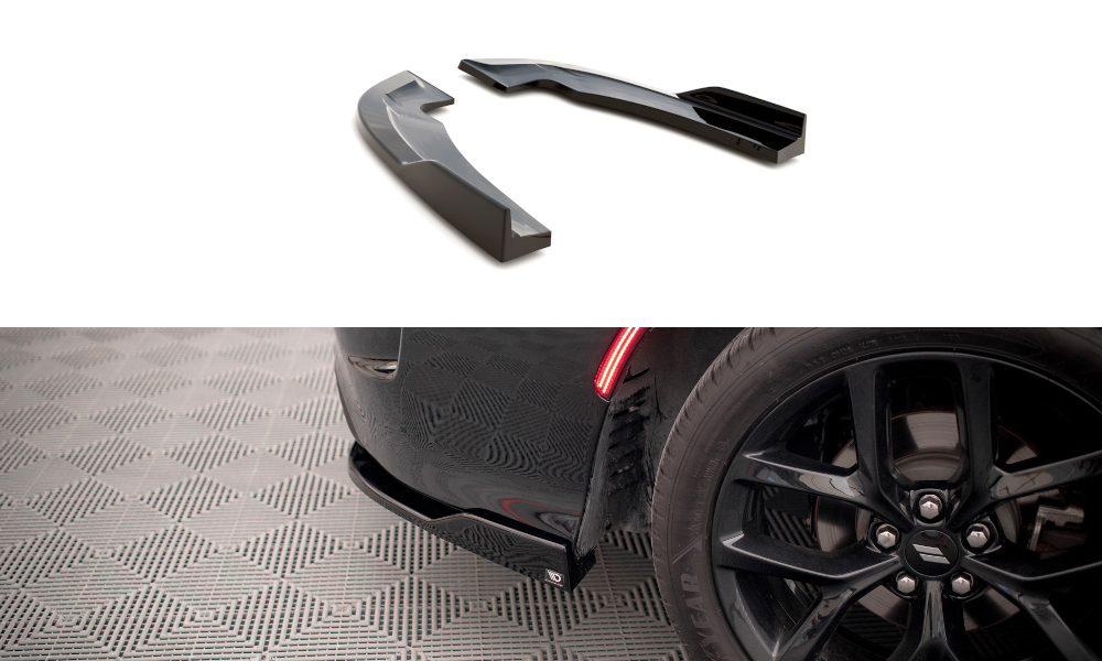 Heck Ansatz Flaps Diffusor für Dodge Charger SRT Mk7 Facelift schwarz matt