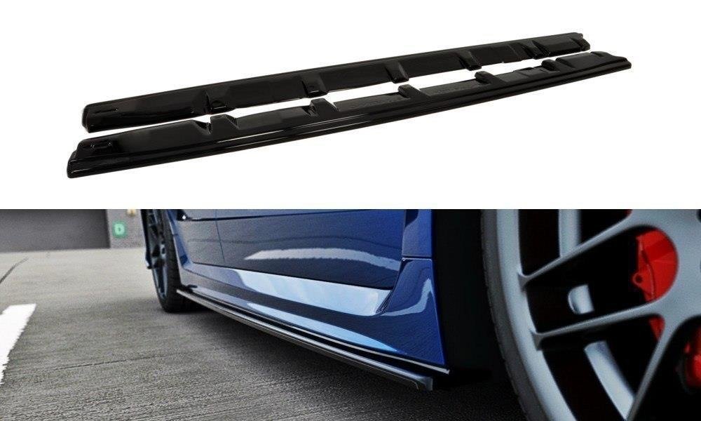 Seitenschweller Ansatz für V.1 für SUBARU WRX STI schwarz Hochglanz