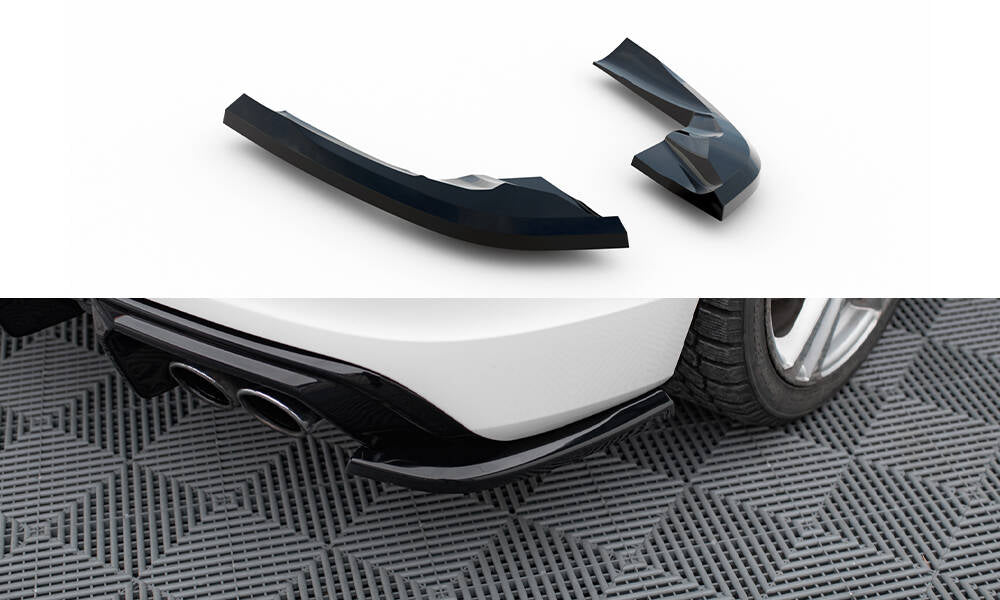 Heck Ansatz Flaps Diffusor für Audi S3 Sportback 8V schwarz Hochglanz