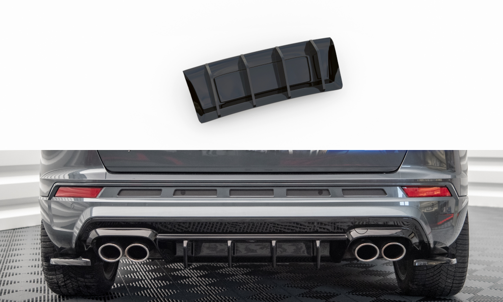 Diffusor Heck Ansatz für Cupra Ateca Mk1 / Mk1 Facelift schwarz Hochglanz