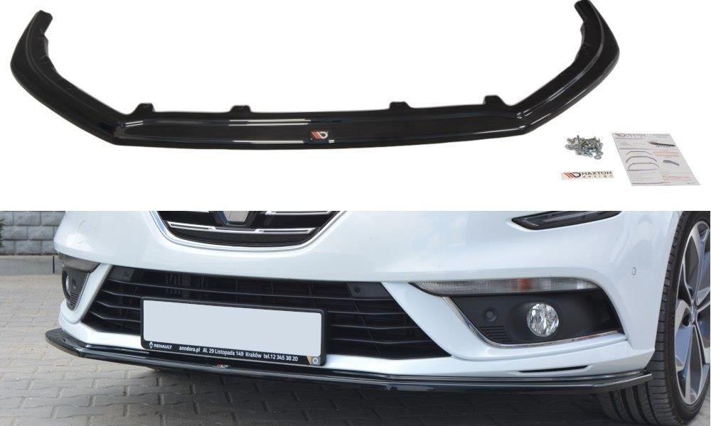 Front Ansatz V.1 für Renault Megane Mk4 Hatchback schwarz Hochglanz