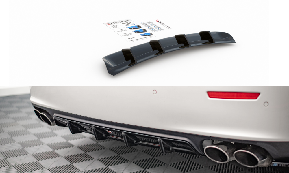 Diffusor Heck Ansatz für Maserati Ghibli Mk3 schwarz Hochglanz