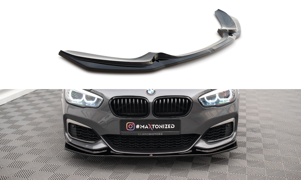 Front Ansatz V.3 für BMW 1er F20/F21 M-Power schwarz Hochglanz