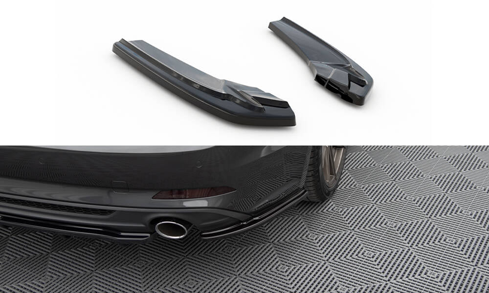 Heck Ansatz Flaps Diffusor für Audi A5 S-Line F5 Sportback schwarz Hochglanz