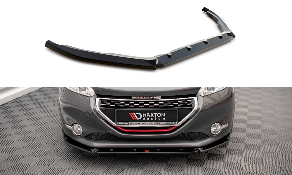 Front Ansatz V.2 für Peugeot 208 GTi Mk1 schwarz Hochglanz