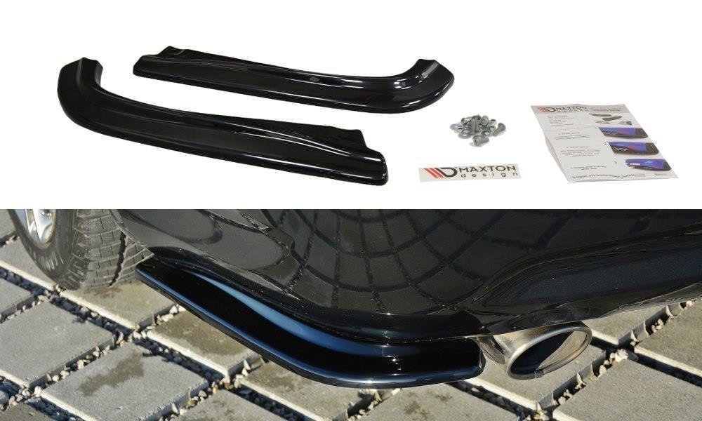 Heck Ansatz Flaps Diffusor für Infiniti G37 Limousine schwarz Hochglanz