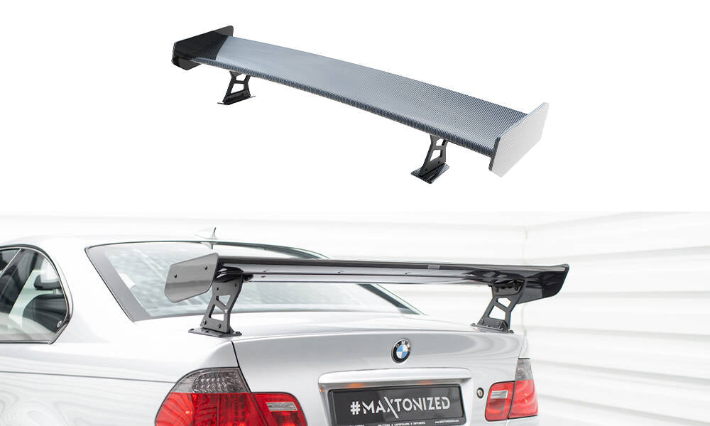 Carbon Spoiler With External Brackets Uprights BMW 3er Coupe E46