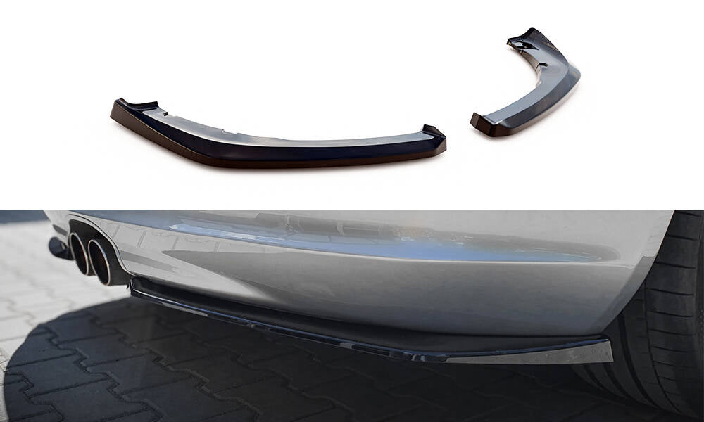 Heck Ansatz Flaps Diffusor für Porsche Boxster 987 schwarz Hochglanz