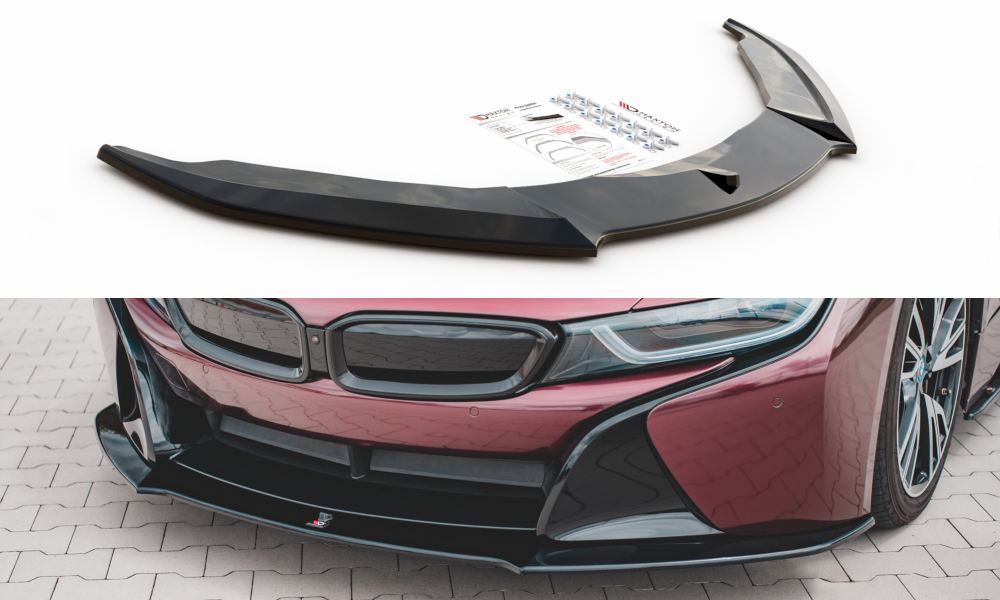 Front Ansatz für BMW i8 schwarz Hochglanz