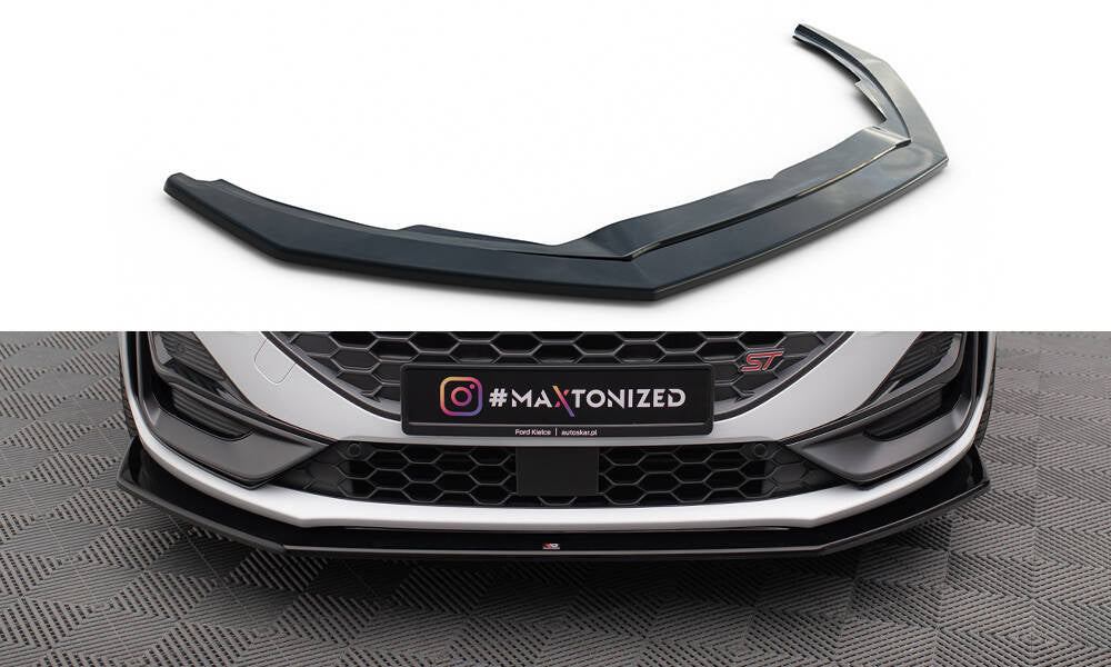 Front Ansatz V.6 für Ford Focus ST / ST-Line Mk4 Facelift schwarz Hochglanz