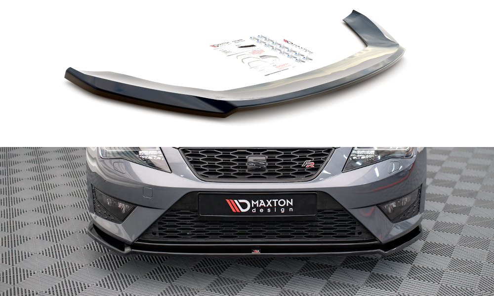 Front Ansatz V.2 für Seat Leon FR / Cupra Mk3 schwarz Hochglanz