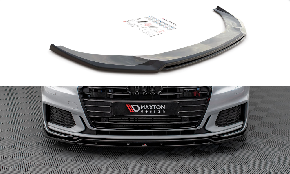 Front Ansatz V.3 für Audi A6 S-Line / S6 C8 / C8 Facelift schwarz Hochglanz