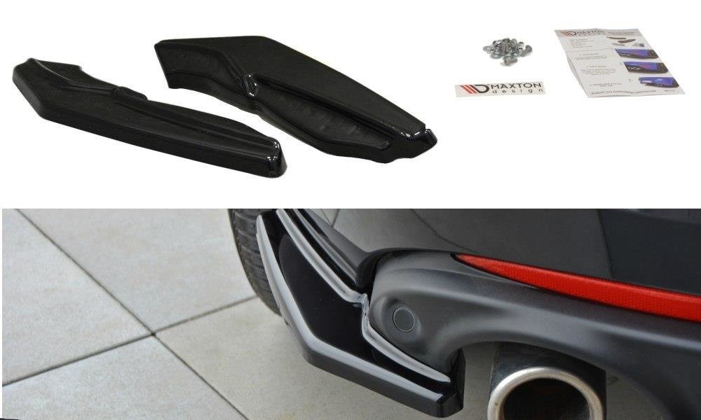 Heck Ansatz Flaps Diffusor für Renault Laguna mk 3 Coupe schwarz matt
