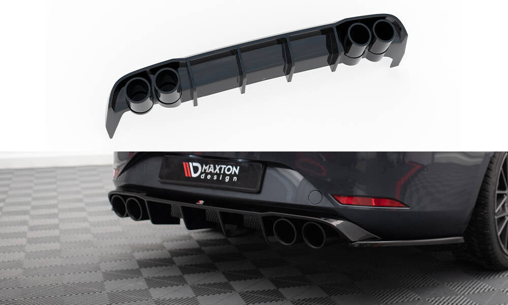 Diffusor Heck Ansatz + Endrohre für Seat Leon ST FR Mk4