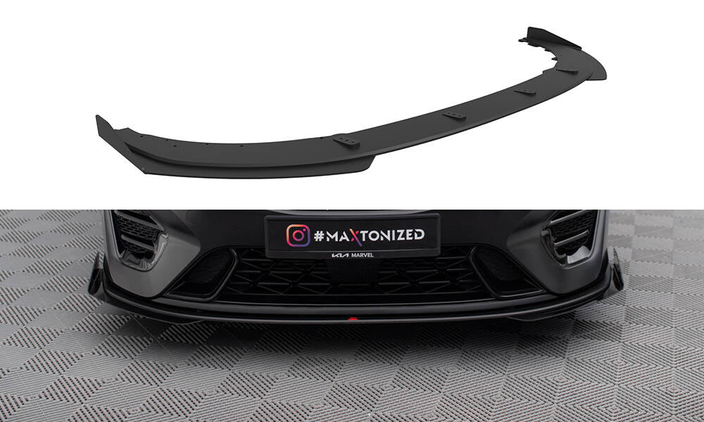 Street Pro Front Ansatz für +Flaps für + Flaps Kia Proceed GT Mk3 Facelift / Ceed GT / GT - Line Mk1 Facelift schwarz Hochglanz