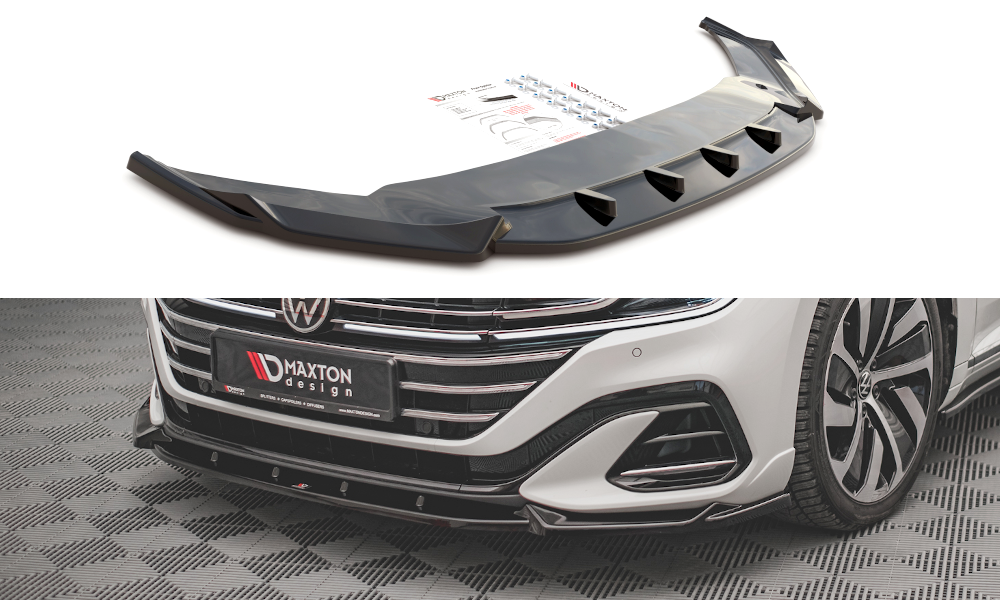 Front Ansatz V.1 für VW Arteon R-Line Facelift schwarz Hochglanz