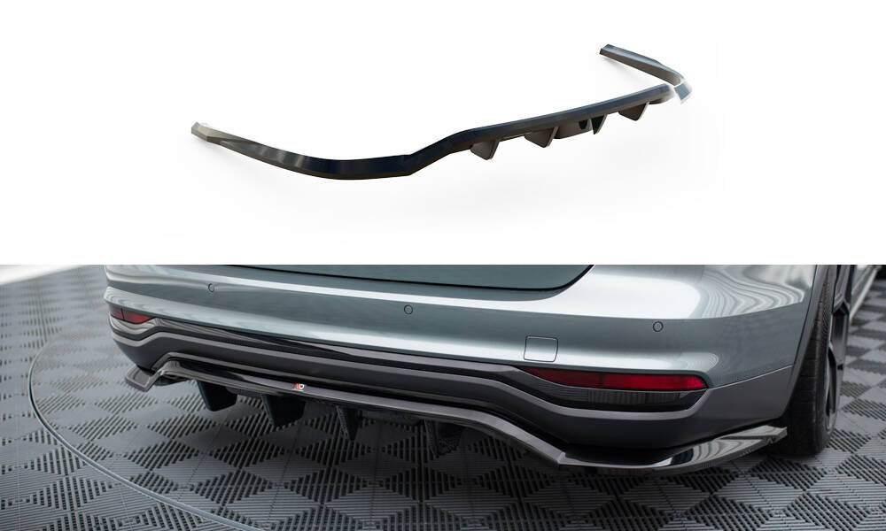 Mittlerer Cup Diffusor DTM Look Heck Ansatz für Audi A6 Allroad C8 schwarz Hochglanz