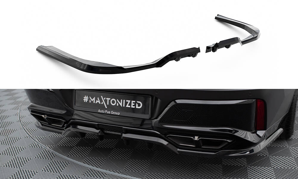 Mittlerer Cup Diffusor DTM Look Heck Ansatz für BMW M760e G70 schwarz Hochglanz