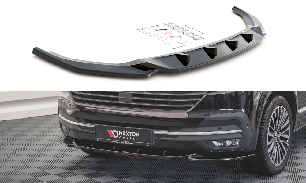 Front Ansatz V.2 für VW T6 Facelift schwarz Hochglanz