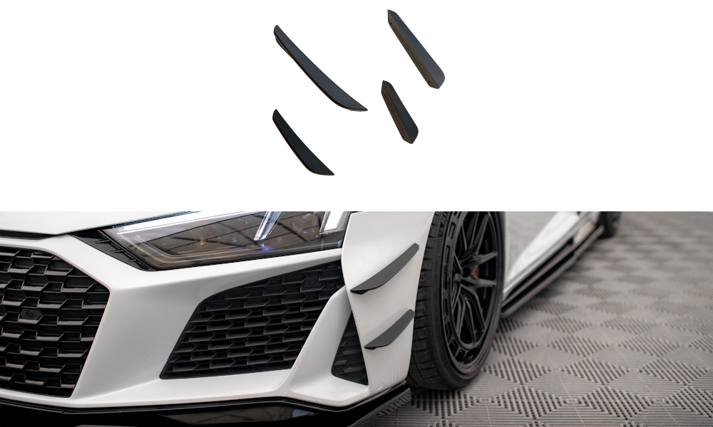 Stoßstangen Flaps Wings vorne Canards für Audi R8 Mk2 Facelift