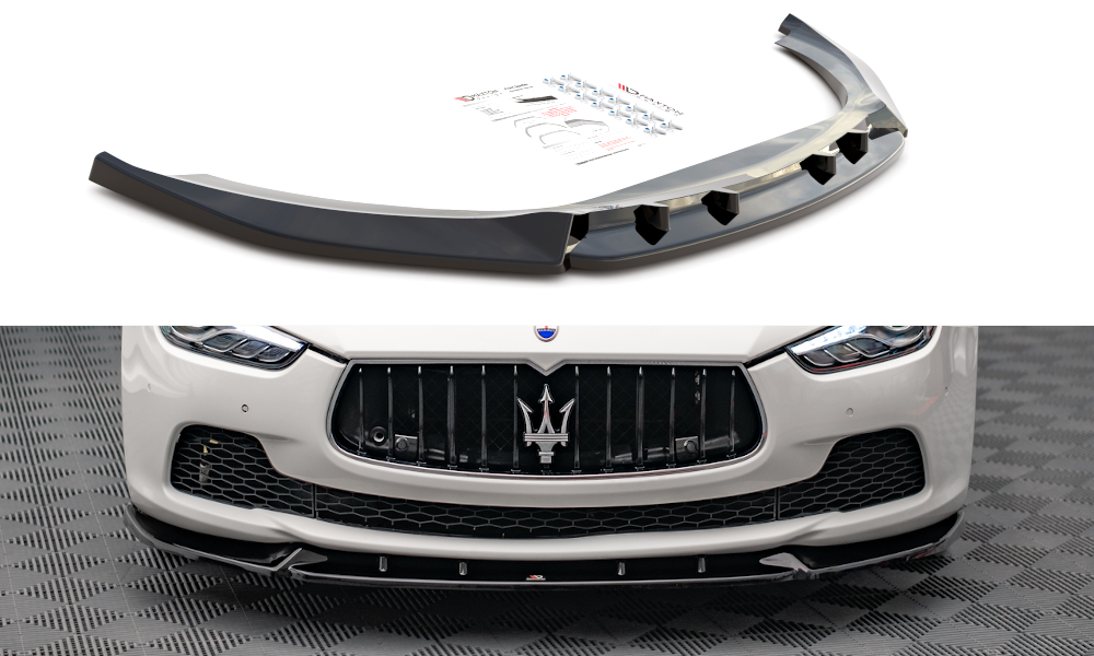 Front Ansatz V.2 für Maserati Ghibli Mk3 schwarz Hochglanz