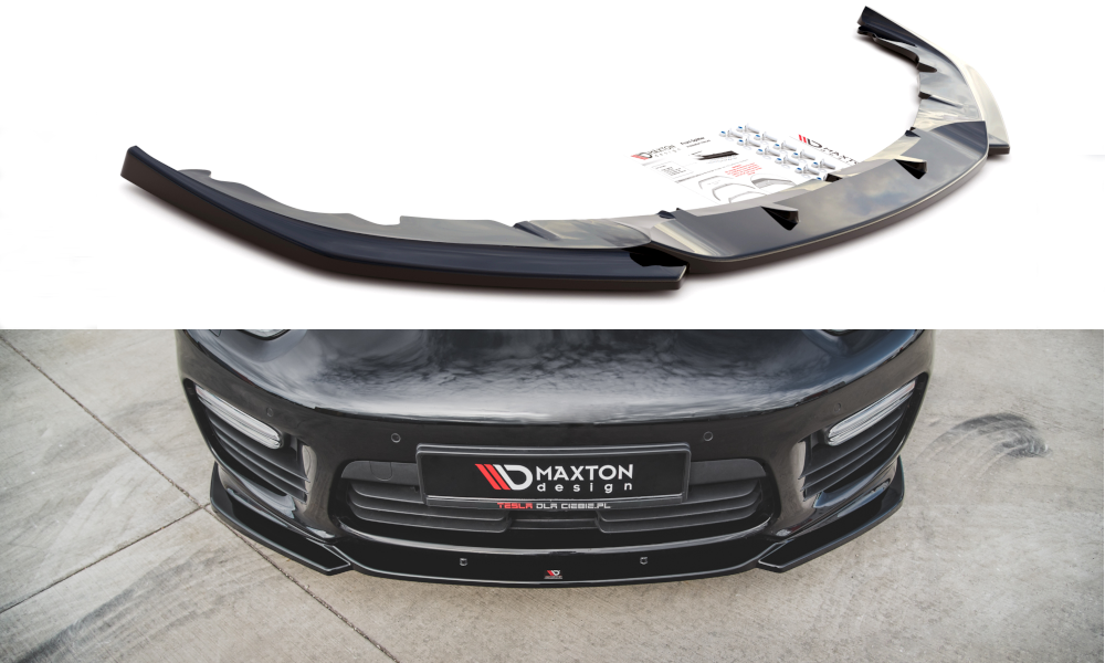 Front Ansatz V.2 für Porsche Panamera Turbo 970 Facelift schwarz Hochglanz