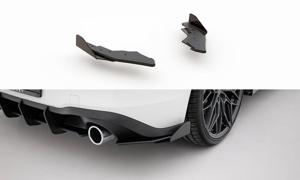 Street Pro Heck Ansatz Flaps Diffusor + Flaps für VW Golf GTI / GTE Mk8 schwarz Hochglanz