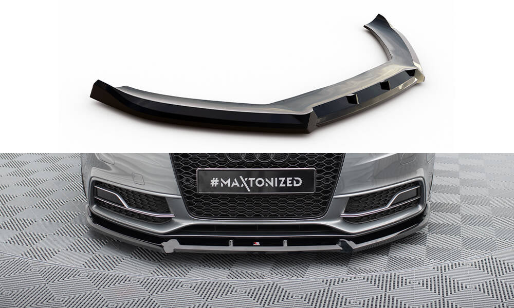 Front Ansatz V.3 für Audi S5 / A5 S-Line Coupe / Sportback 8T Facelift schwarz Hochglanz
