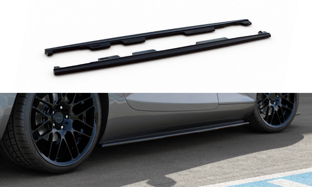 Seitenschweller Ansatz für Mercedes-AMG GT / GT S C190 Facelift schwarz Hochglanz