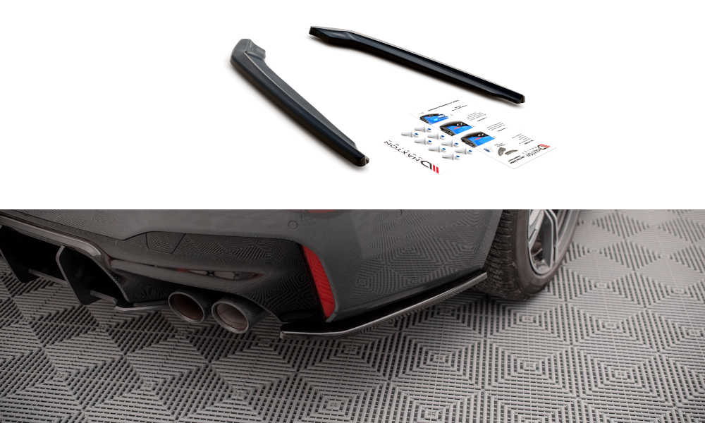 Heck Ansatz Flaps Diffusor für BMW M5 F90 schwarz Hochglanz