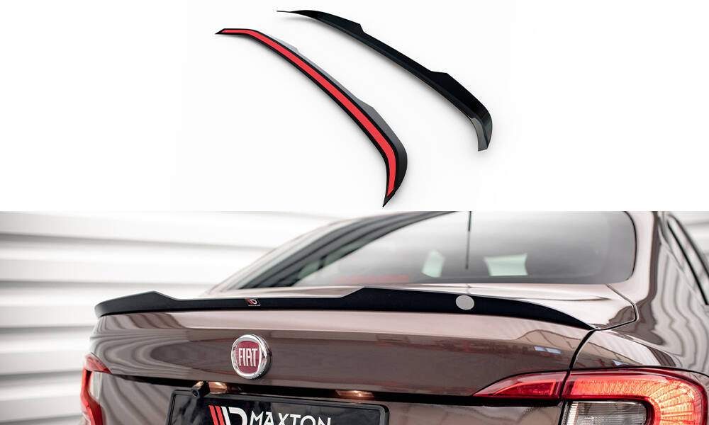 Spoiler CAP für Fiat Tipo S Limousine Mk1 schwarz Hochglanz