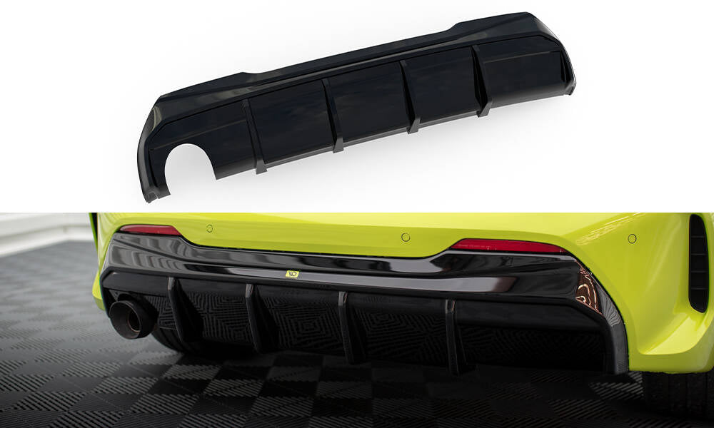 Diffusor Heck Ansatz V.3 für BMW 1er M-Paket / 128ti F40 (Ausführung mit einseitigem Doppelauspuffendrohr)