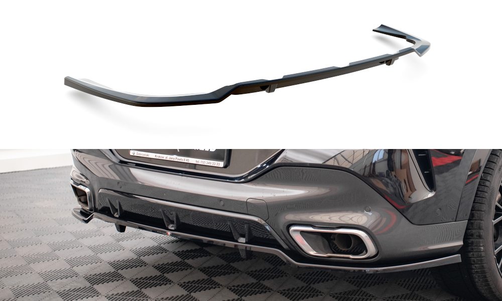 Mittlerer Cup Diffusor DTM Look Heck Ansatz für V.3 BMW X6 M-Paket G06 schwarz Hochglanz