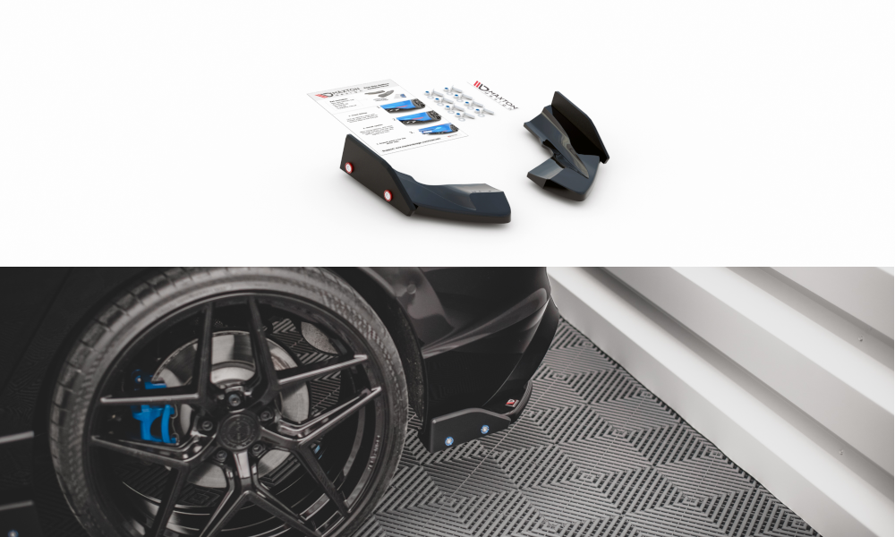 Heck Ansatz Flaps Diffusor V.2 + Flaps für VW Golf R Mk8 Facelift