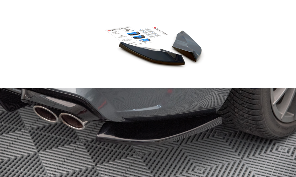 Heck Ansatz Flaps Diffusor für Cupra Ateca Mk1 / Mk1 Facelift schwarz Hochglanz