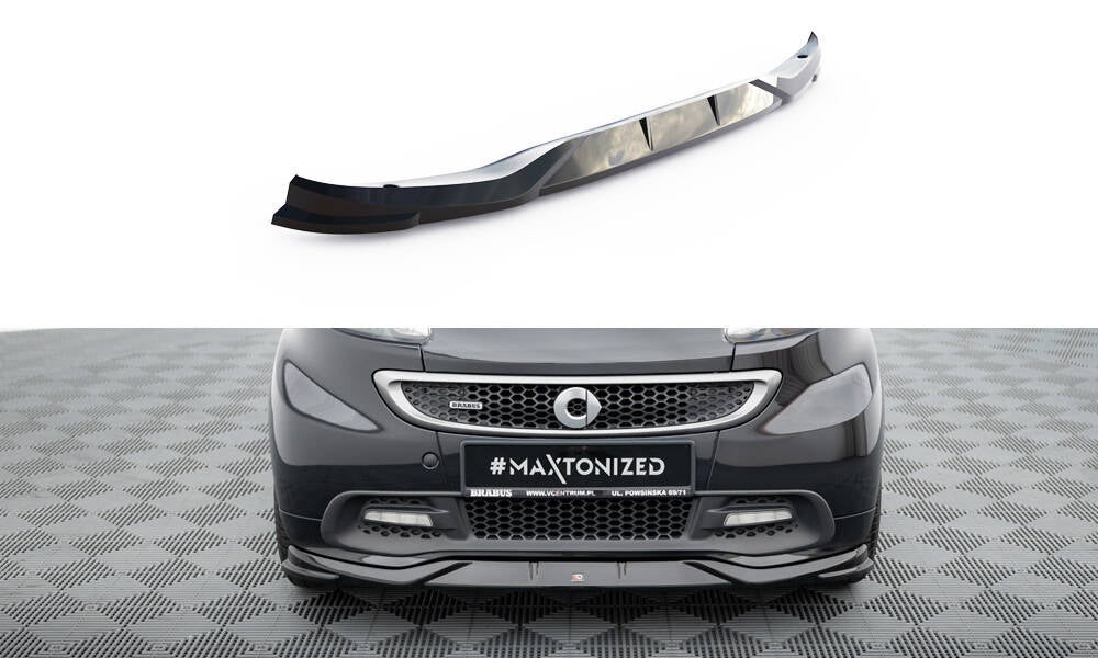 Front Ansatz für Brabus Smart Fortwo C451 Facelift schwarz Hochglanz