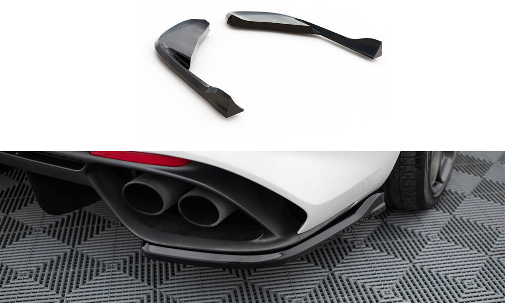 Heck Ansatz Flaps Diffusor für Alfa Romeo Giulia Quadrifoglio schwarz Hochglanz