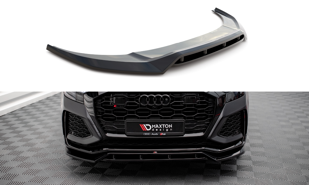 Front Ansatz V.3 für Audi RSQ8 Mk1 schwarz Hochglanz